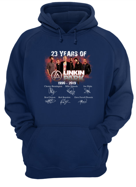 23 years of linkin park 1996 2019 signatures hoodie