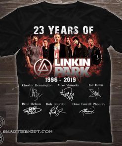 23 years of linkin park 1996 2019 signatures shirt