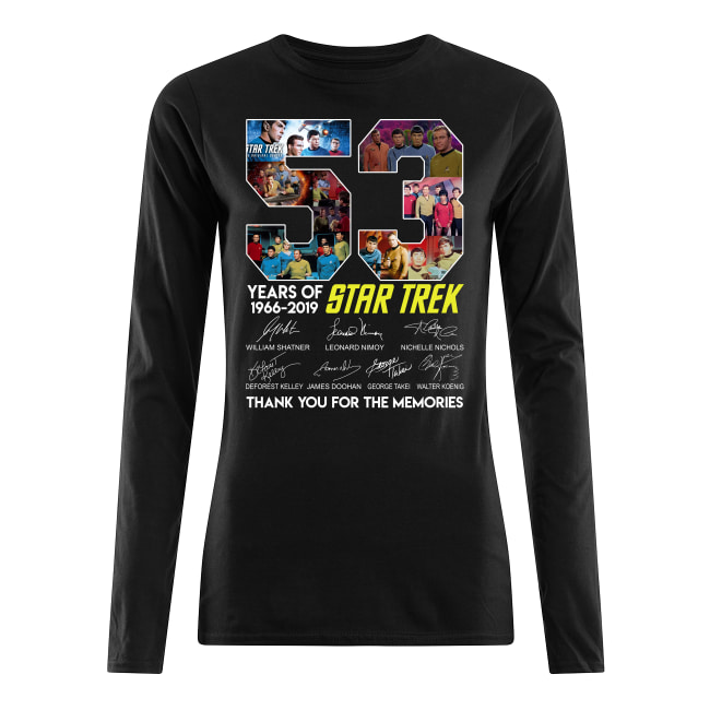 53 years of star trek 1966-2019 signatures thank you for the memories long sleeved