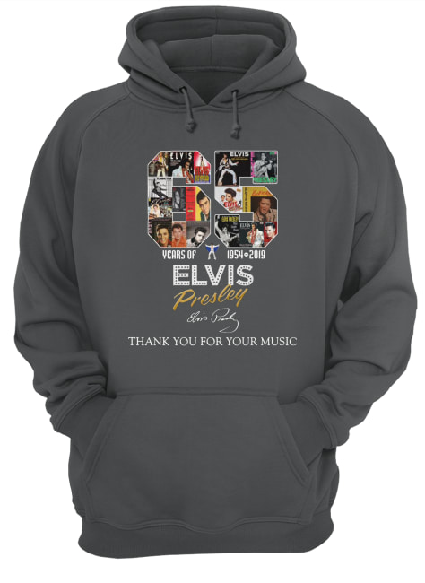 65 years of elvis presley 1954 2019 signature thank you for the memories hoodie