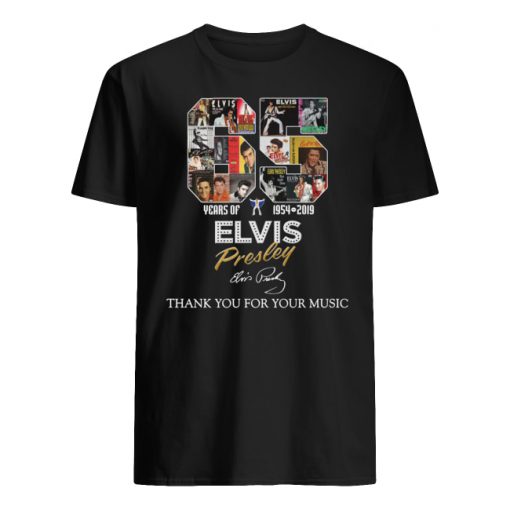 65 years of elvis presley 1954 2019 signature thank you for the memories men's shirt