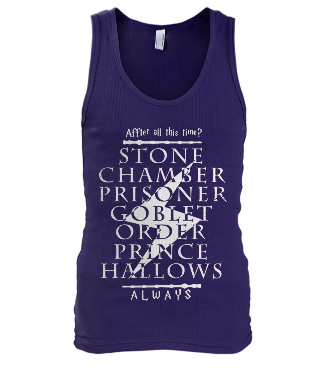 After all this time stone chamber prince halloween always harry potter men's tank top