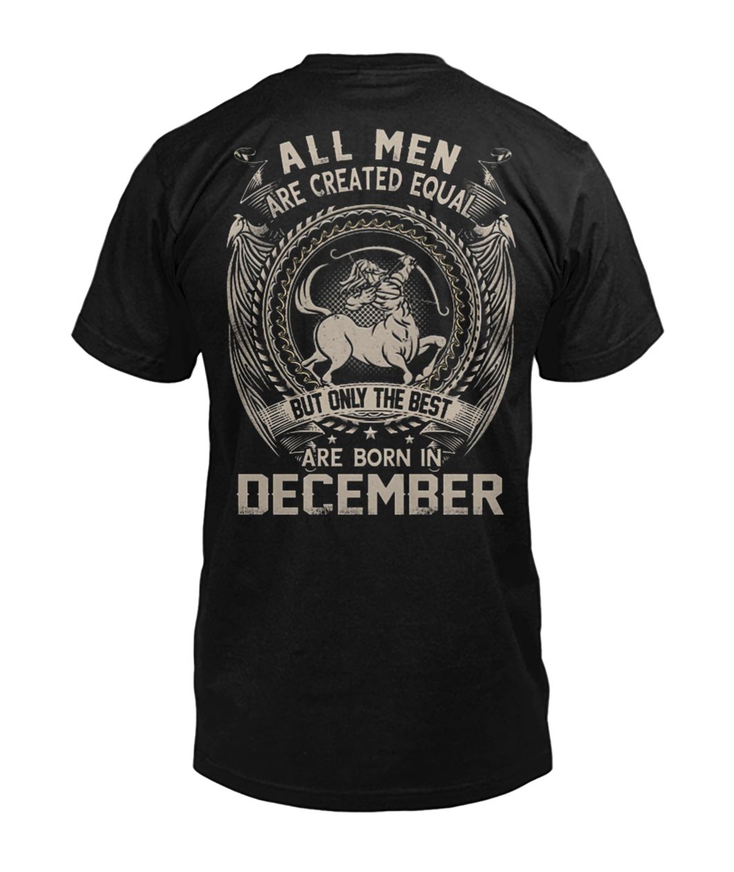 All men created equal but the best are born in december mens v-neck