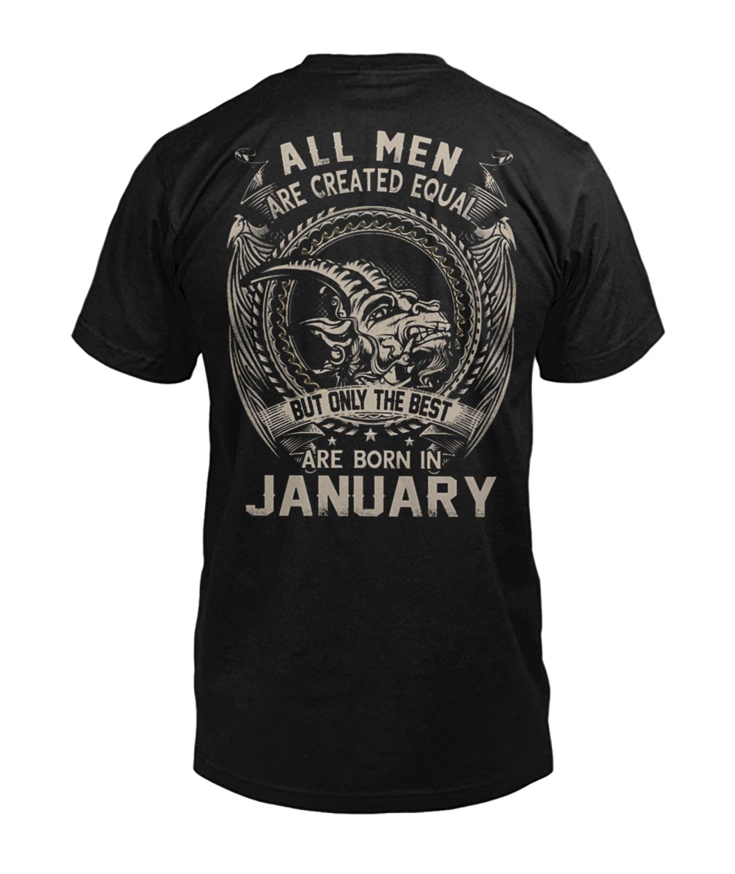 All men created equal but the best are born in january mens v-neck
