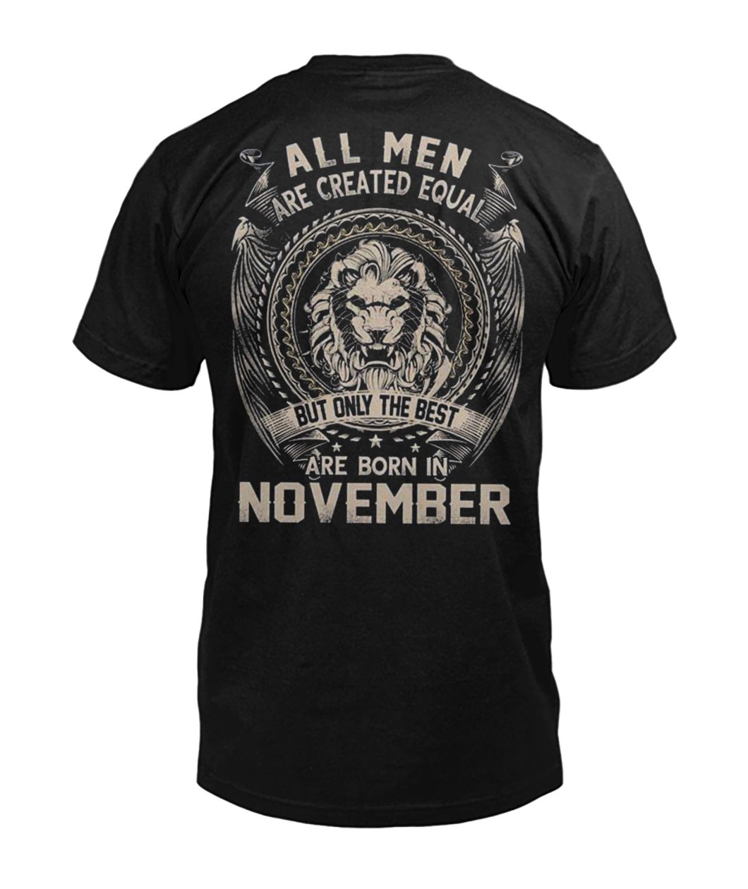All men created equal but the best are born in november mens v-neck