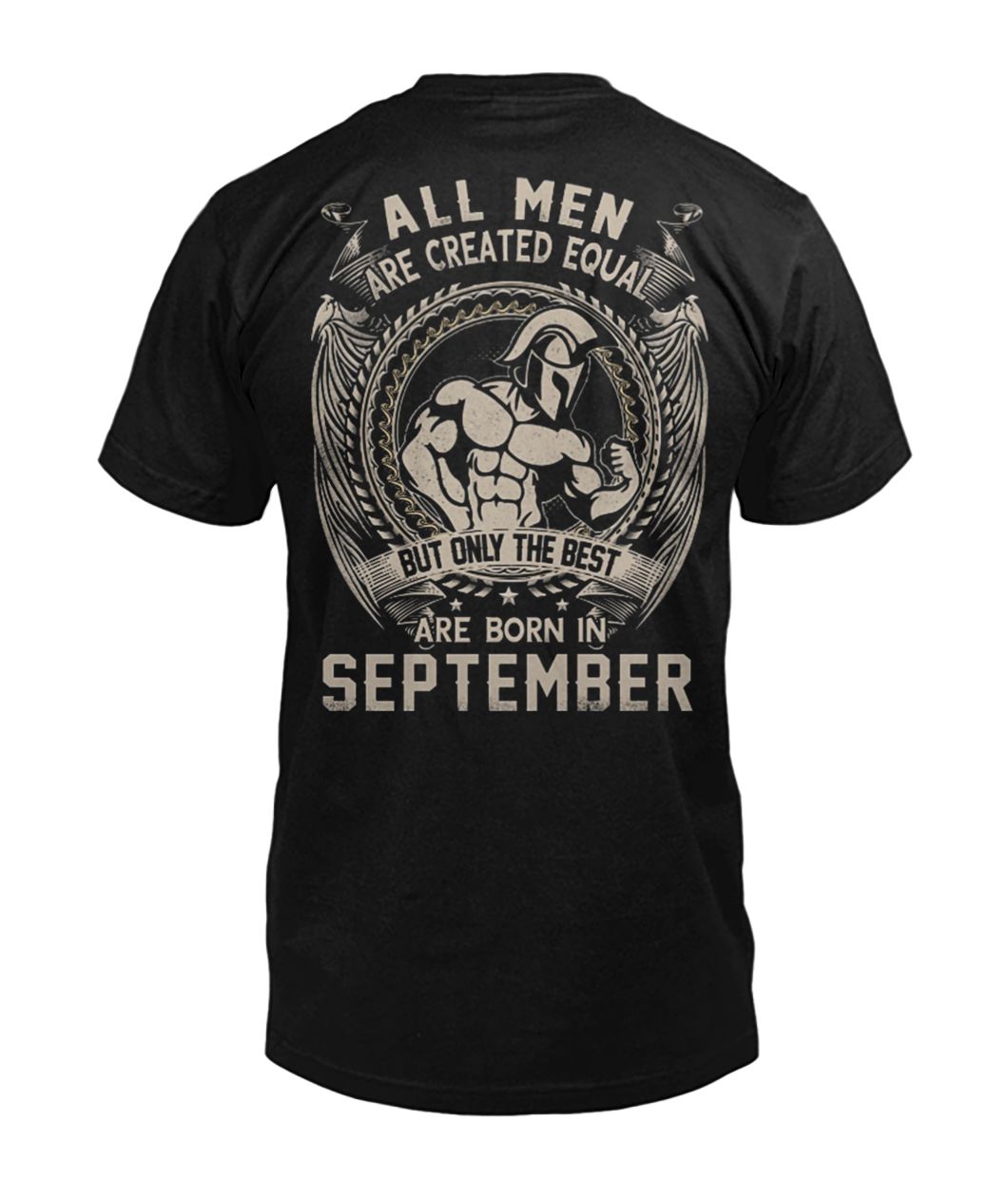All men created equal but the best are born in september mens v-neck
