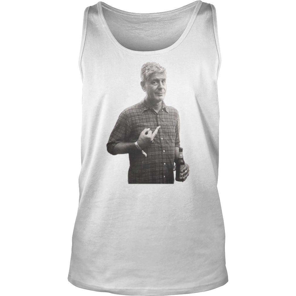 Anthony bourdain's middle finger tank top