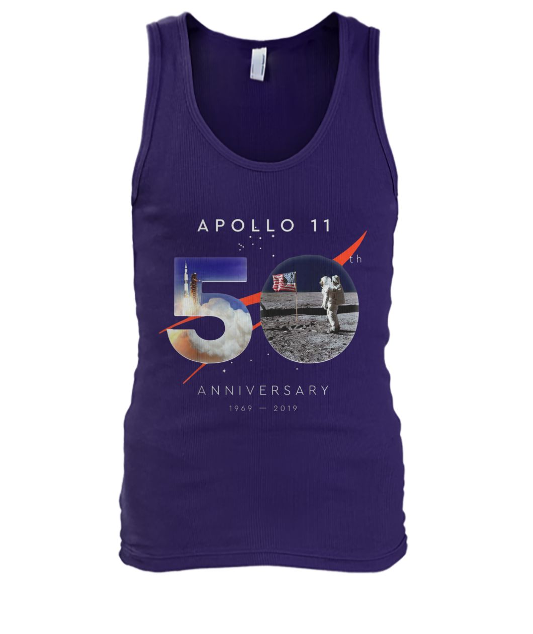 Apollo 11 50th anniversary moon landing 1969-2019 men's tank top