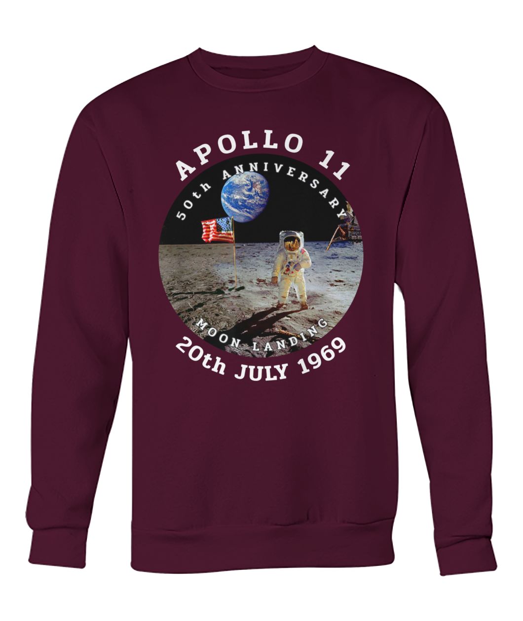 Apollo 11 50th anniversary moon landing 20th july 1969 crew neck sweatshirt
