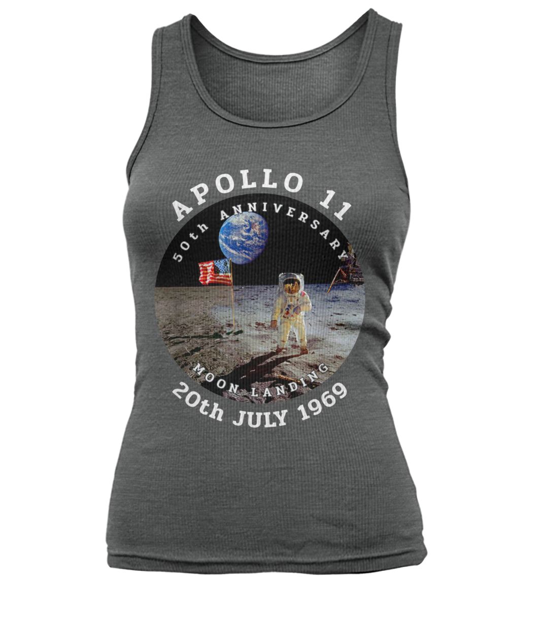 Apollo 11 50th anniversary moon landing 20th july 1969 women's tank top