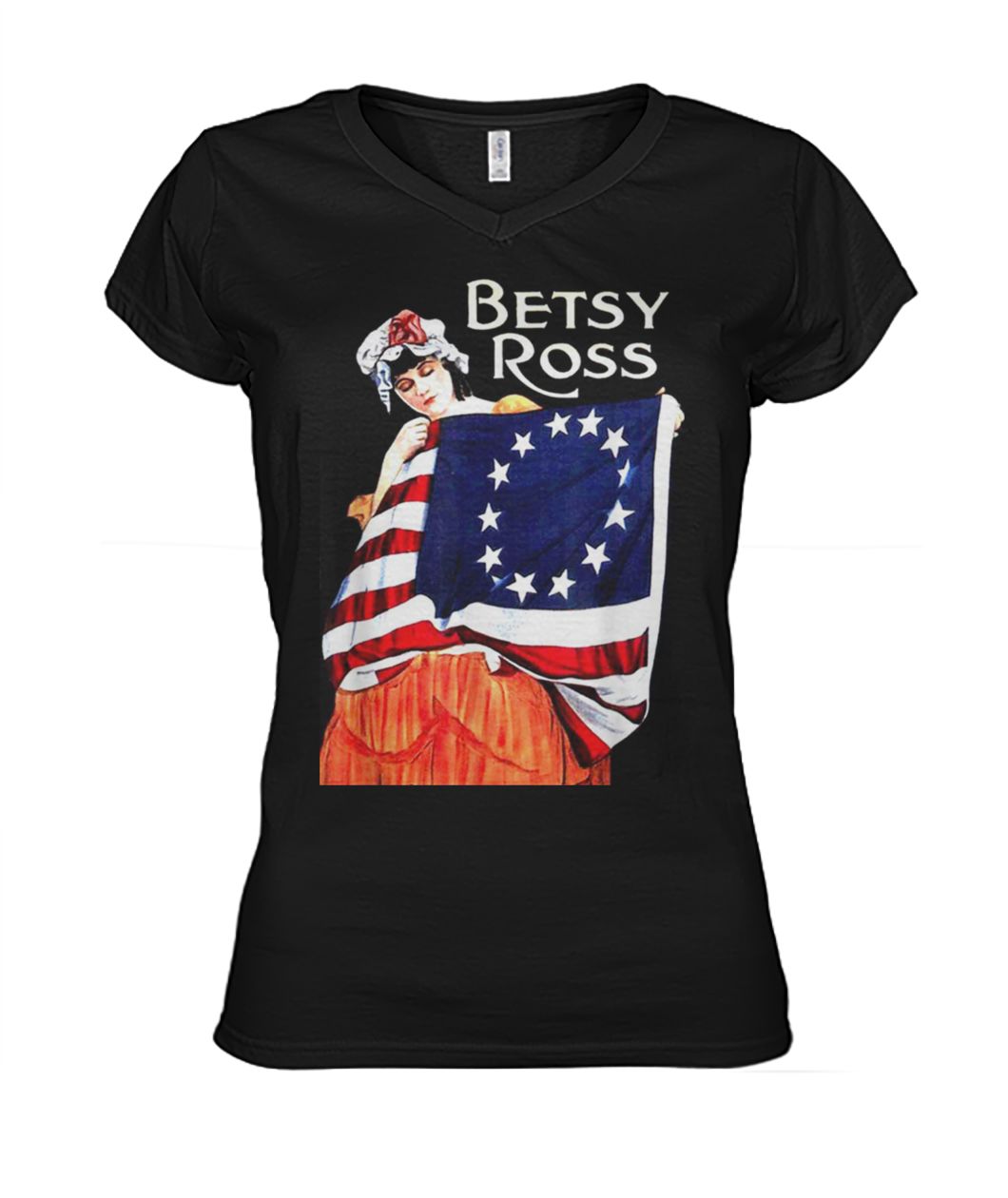 Betsy ross american flag 1776 4th of july women's v-neck