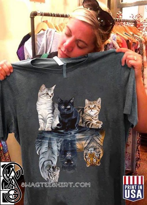 Cats reflection tigers shirt