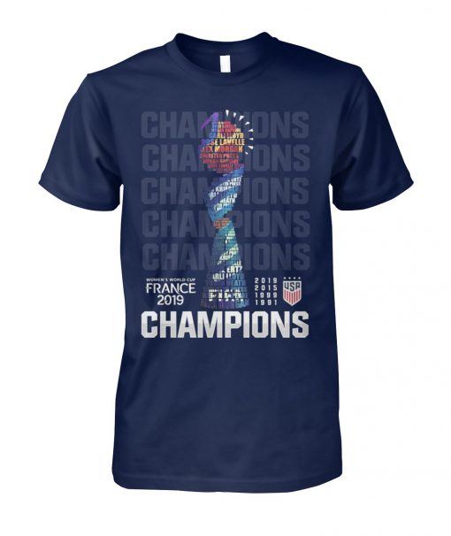 Champions USA women's world cup france 2019 unisex cotton tee