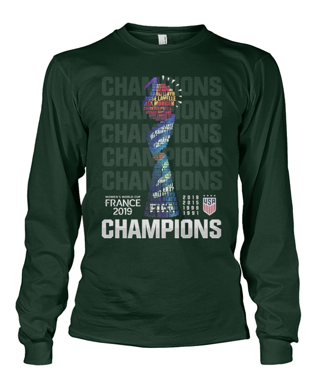 Champions USA women's world cup france 2019 unisex long sleeve