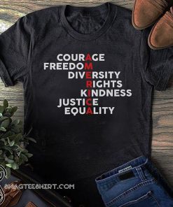 Courage freedom diversity diversity rights kindness justice equality shirt