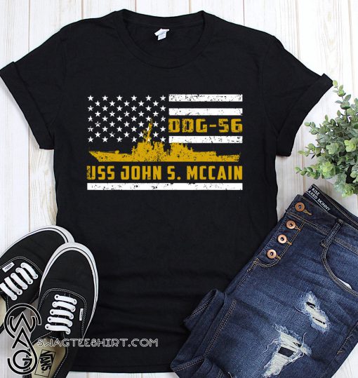 DDG-56 USS John S McCain 4th of july american flag shirt