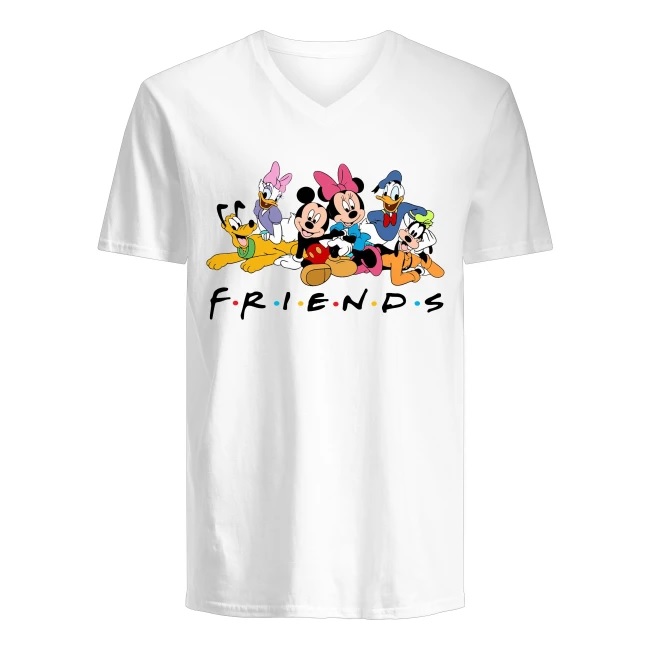 Disney character mickey mouse and friends men's v-neck