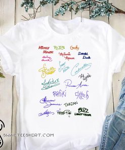 Disney signatures shirt