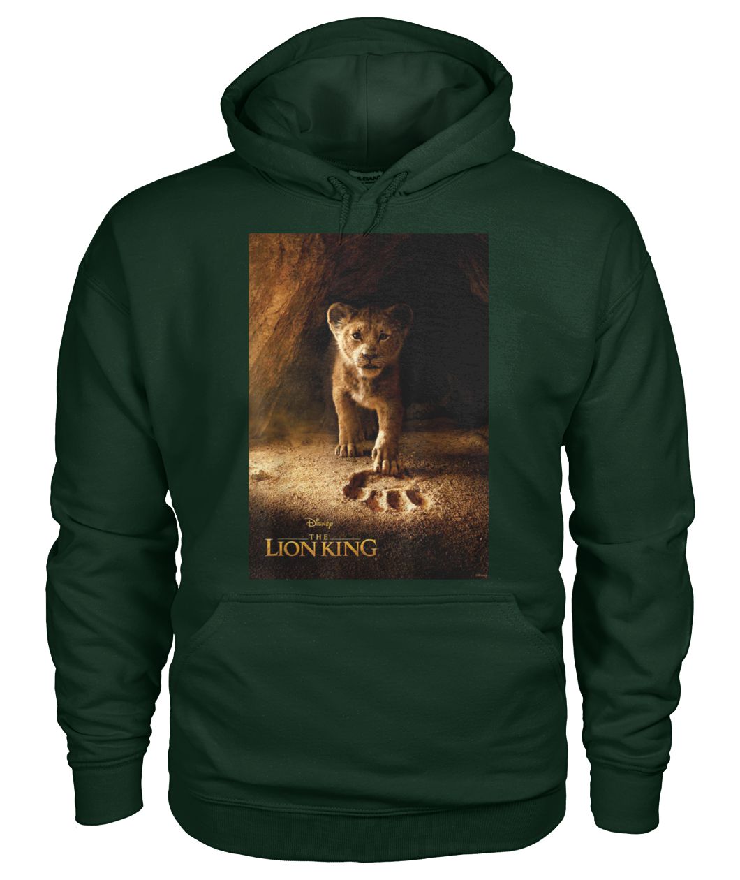 Disney the lion king live action simba paw fill movie poster gildan hoodie