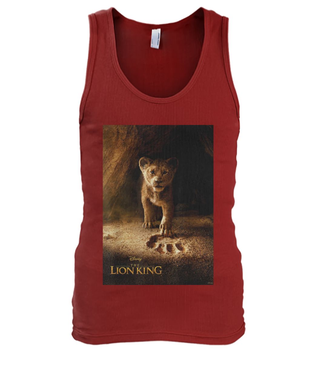 Disney the lion king live action simba paw fill movie poster men's tank top