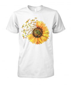Dragonfly sunflower unisex cotton tee