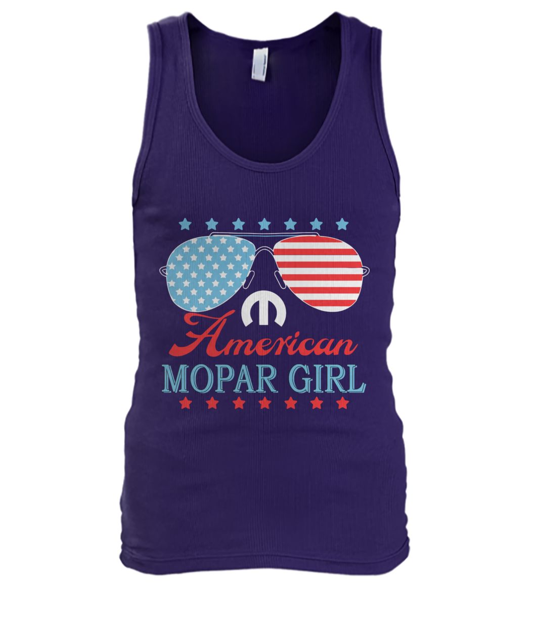 Fourth of july american mopar girl men's tank top