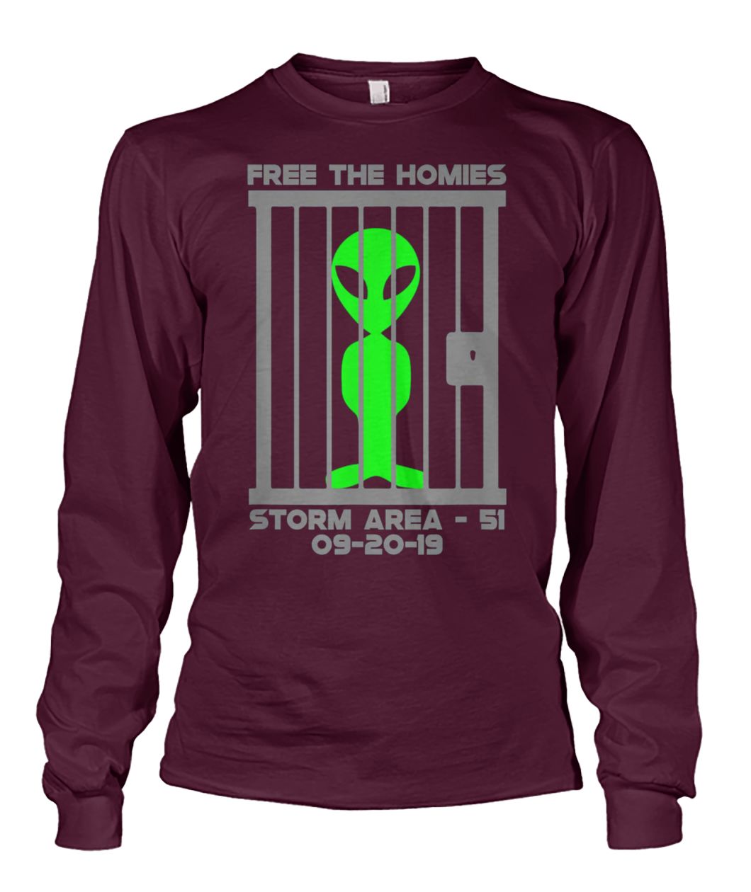 Free the homies jail area 51 alien unisex long sleeve
