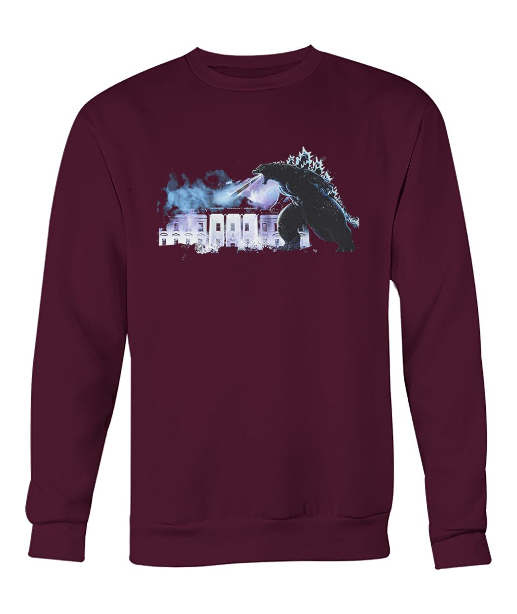 Godzilla atomic breath the white house king of the monsters crew neck sweatshirt