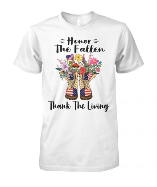 Honor the fallen thank the living memorial day unisex cotton tee