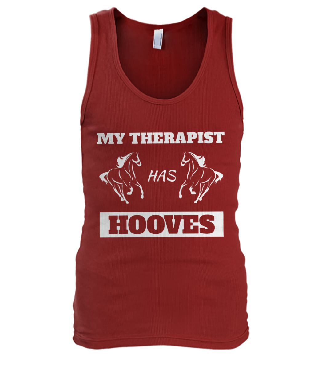 Horse lover my therapist has hooves men's tank top