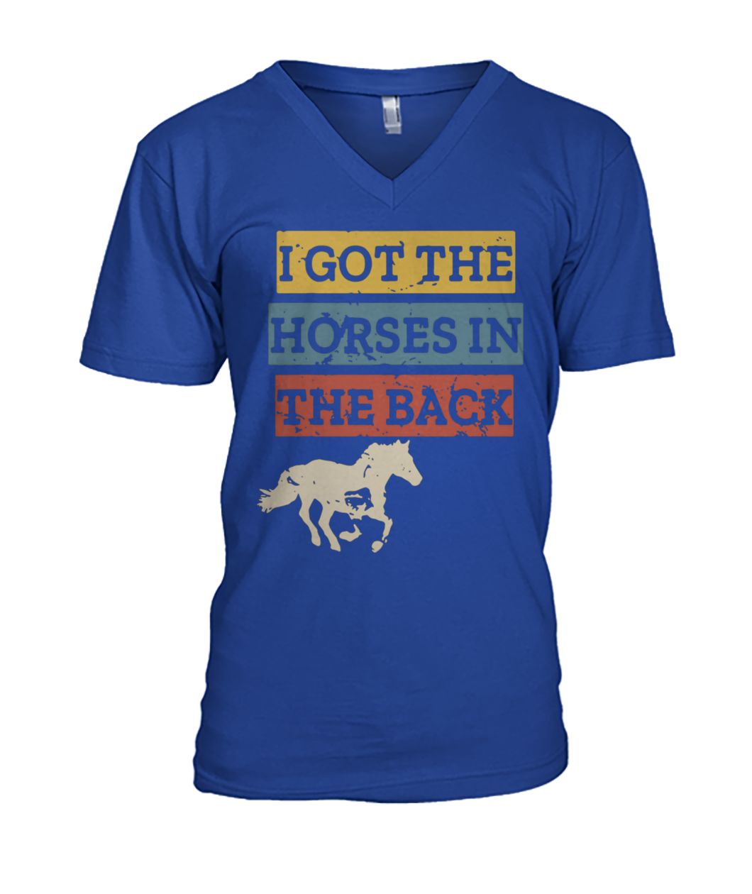 I got the horses in the back mens v-neck