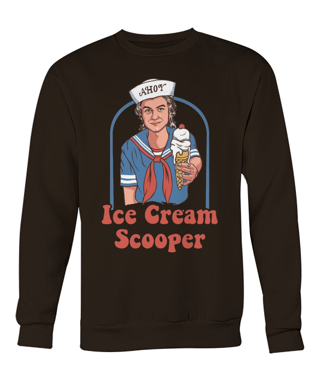 Ice cream scooper steve harrington from stranger things crew neck sweatshirt