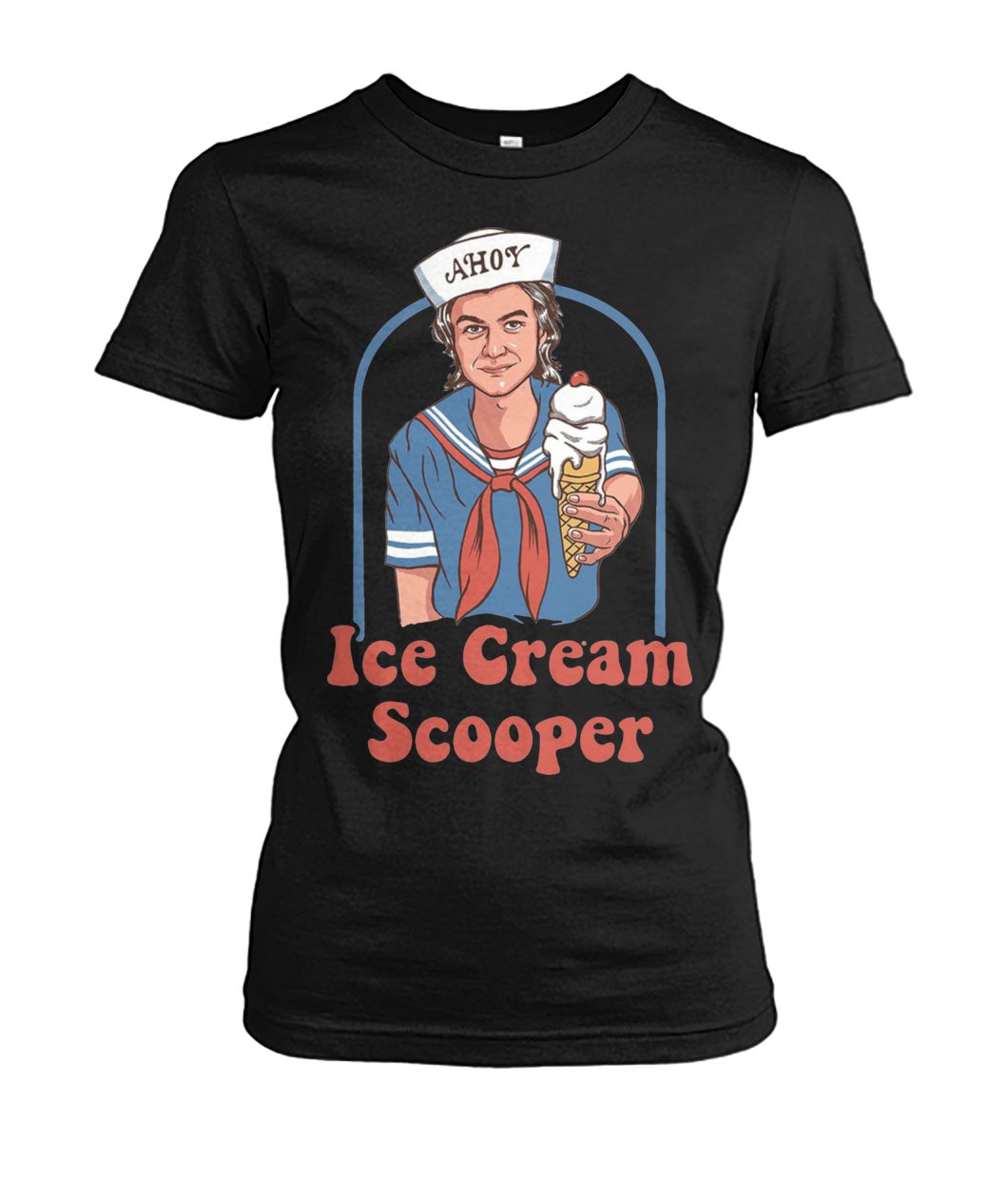 Ice cream scooper steve harrington from stranger things women's crew tee