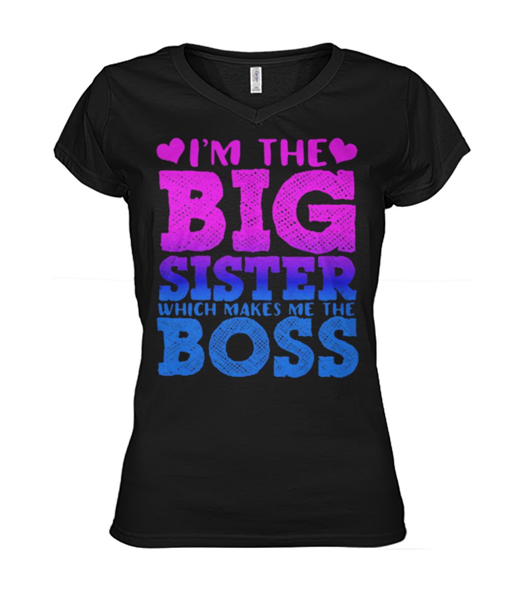 I'm the big sister which makes me boss women's v-neck
