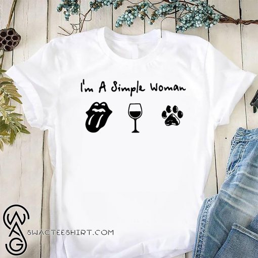 I’m a simple woman I love Cardi B wine and dog shirt