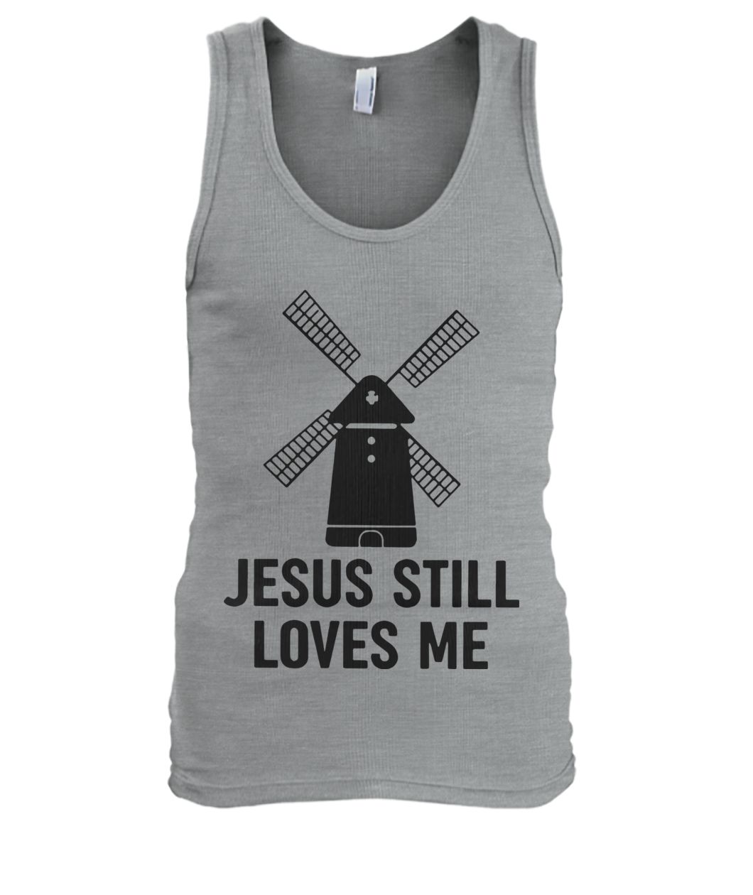 Jesus still loves me windmill men's tank top