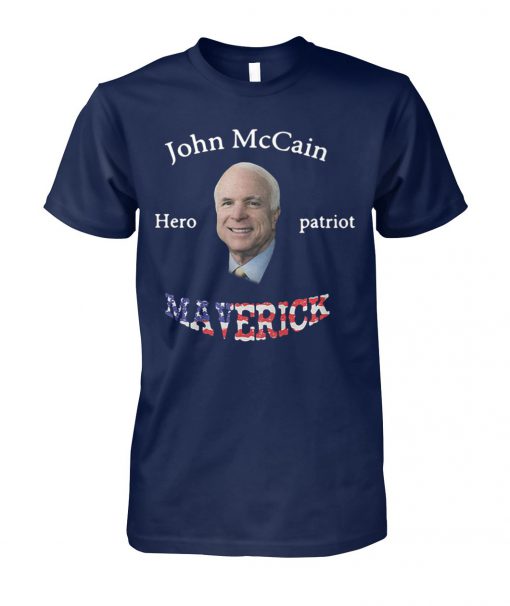John McCain hero patriot maverick american flag unisex cotton tee