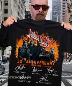 Judas priest 50th anniversary 1969-2019 signatures shirt