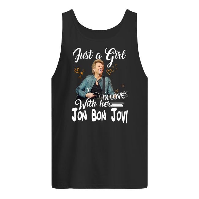 Just a girl in love with her jon bon jovi men's tank top