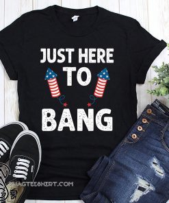 Just here to bang firework fourth of july shirt