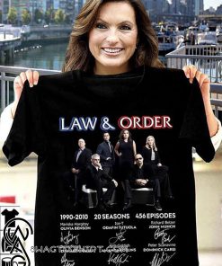 Law and order tv show 1990 2010 20 seasons 456 episodes thank you for memories signatures shirt