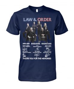 Law and order tv show 1990 2010 20 seasons 456 episodes thank you for memories signatures unisex cotton tee