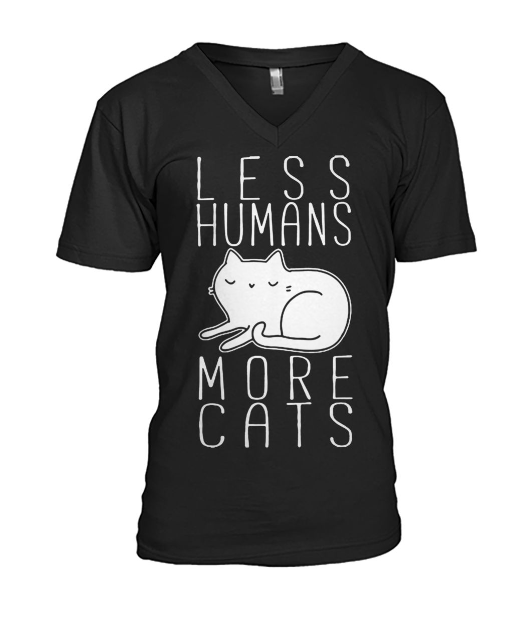 Less humans more cats mens v-neck