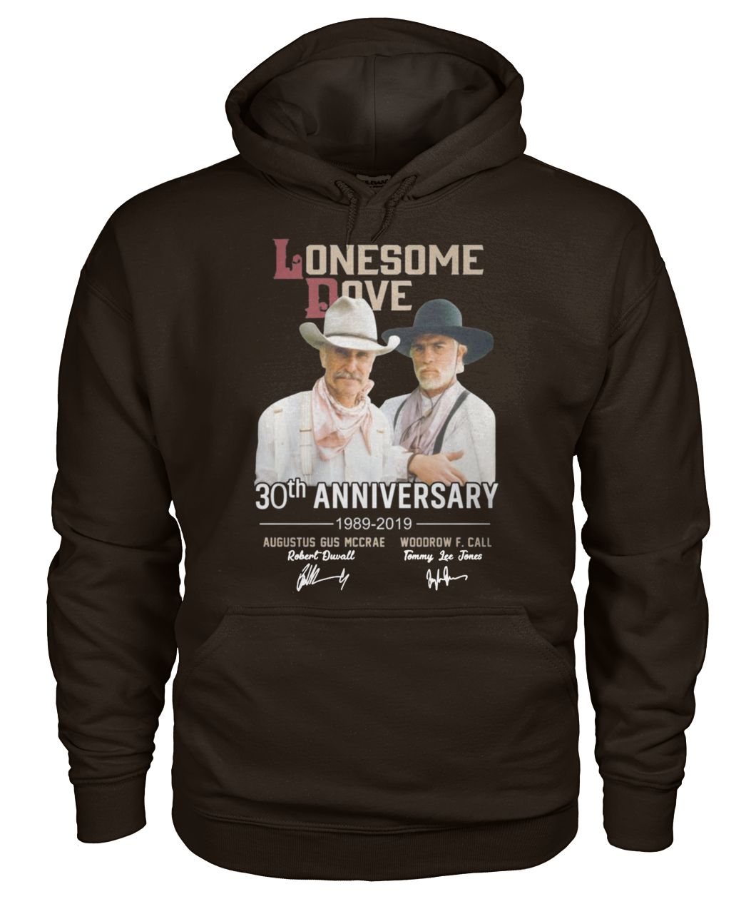 Lonesome dove 30th anniversary 1989-2019 signatures gildan hoodie
