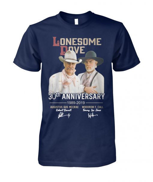 Lonesome dove 30th anniversary 1989-2019 signatures unisex cotton tee