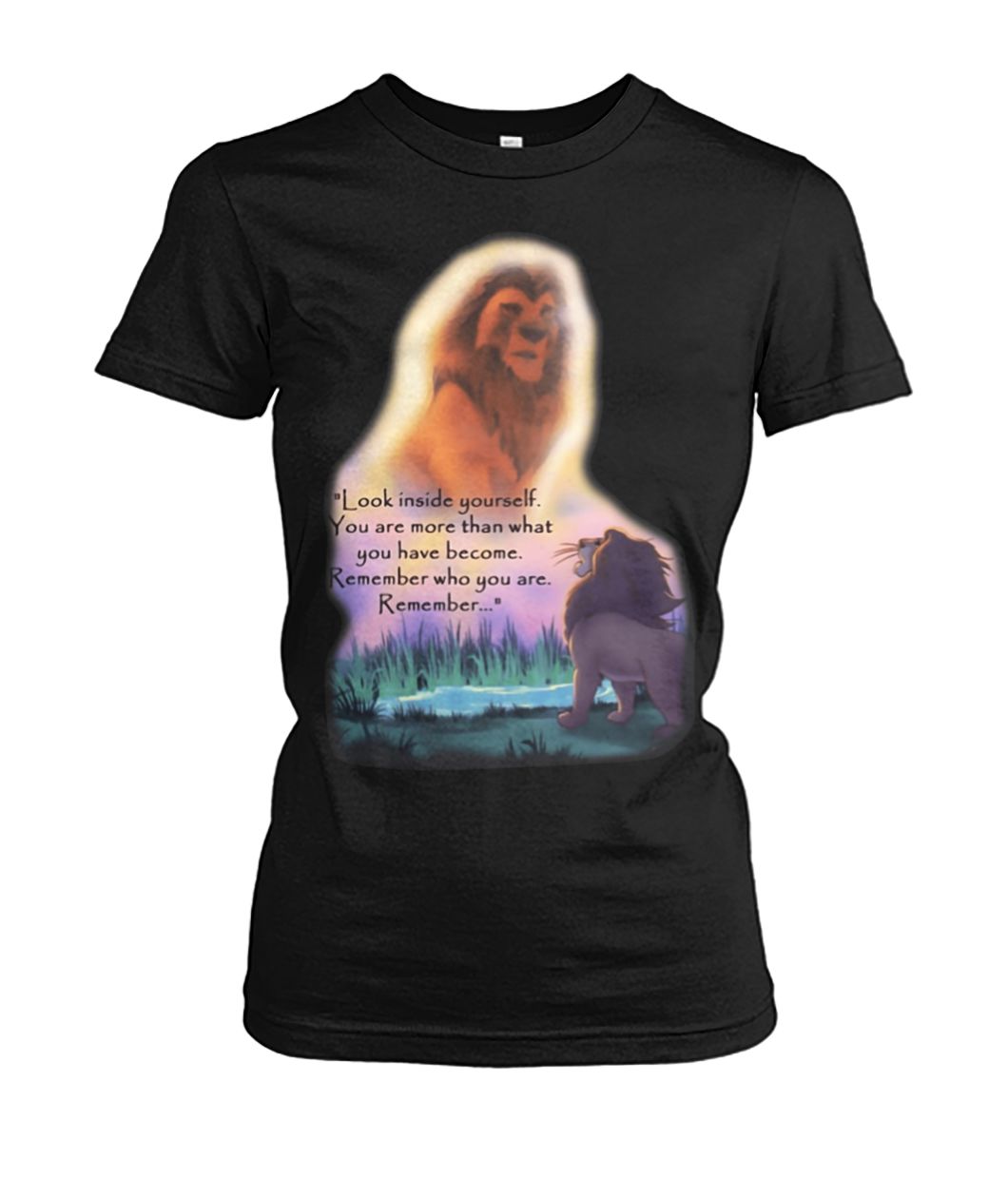Look inside yourself you are more than what you have become the lion king women's cew tee