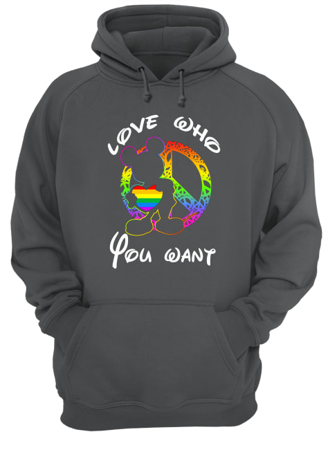 Love who you want mickey mouse LGBT hoodie
