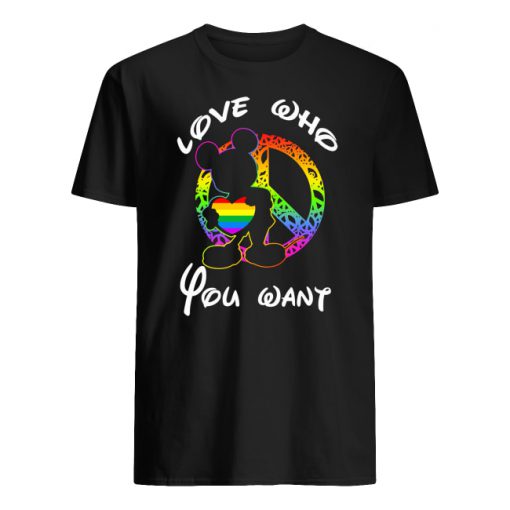 Love who you want mickey mouse LGBT men's shirt