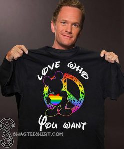 Love who you want mickey mouse LGBT shirt