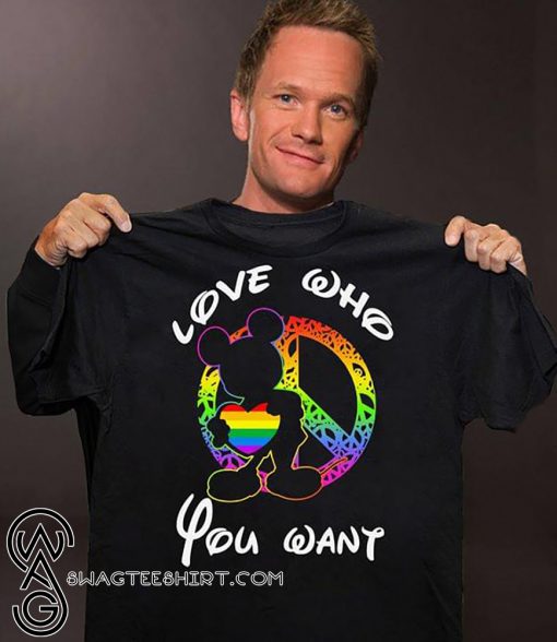 Love who you want mickey mouse LGBT shirt